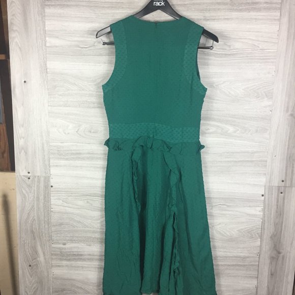 CLUB MONACO Green Lochin Swiss Dot Midi Dress - Picture 5 of 7